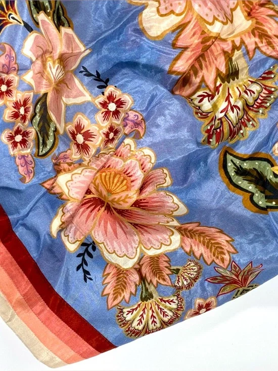 Farm Rio Superbloom Tapestry Cotton Blend Maxi Dress Blue Medium NEW - Picture 16 of 17